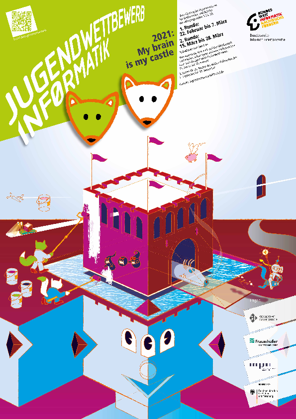 Plakat des Jugendwettbewerbs Informatik 2021