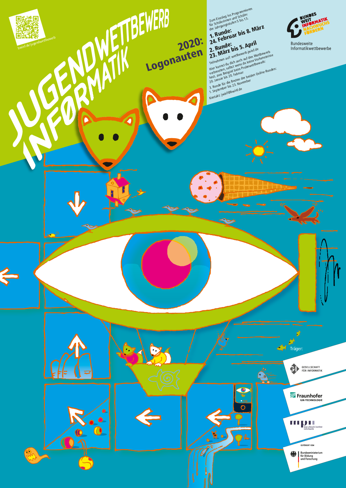Plakat des Jugendwettbewerbs Informatik