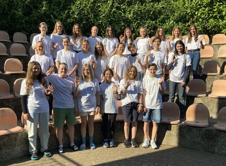 Gruppenbild der Teilnehmerinnen eines girls@BWINF-Camps.
