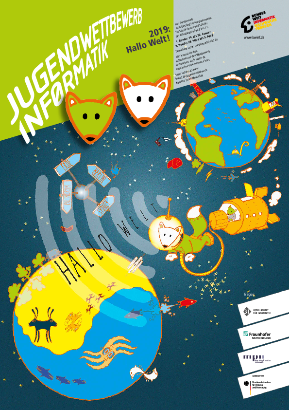 Plakat des Jugendwettbewerbs Informatik 