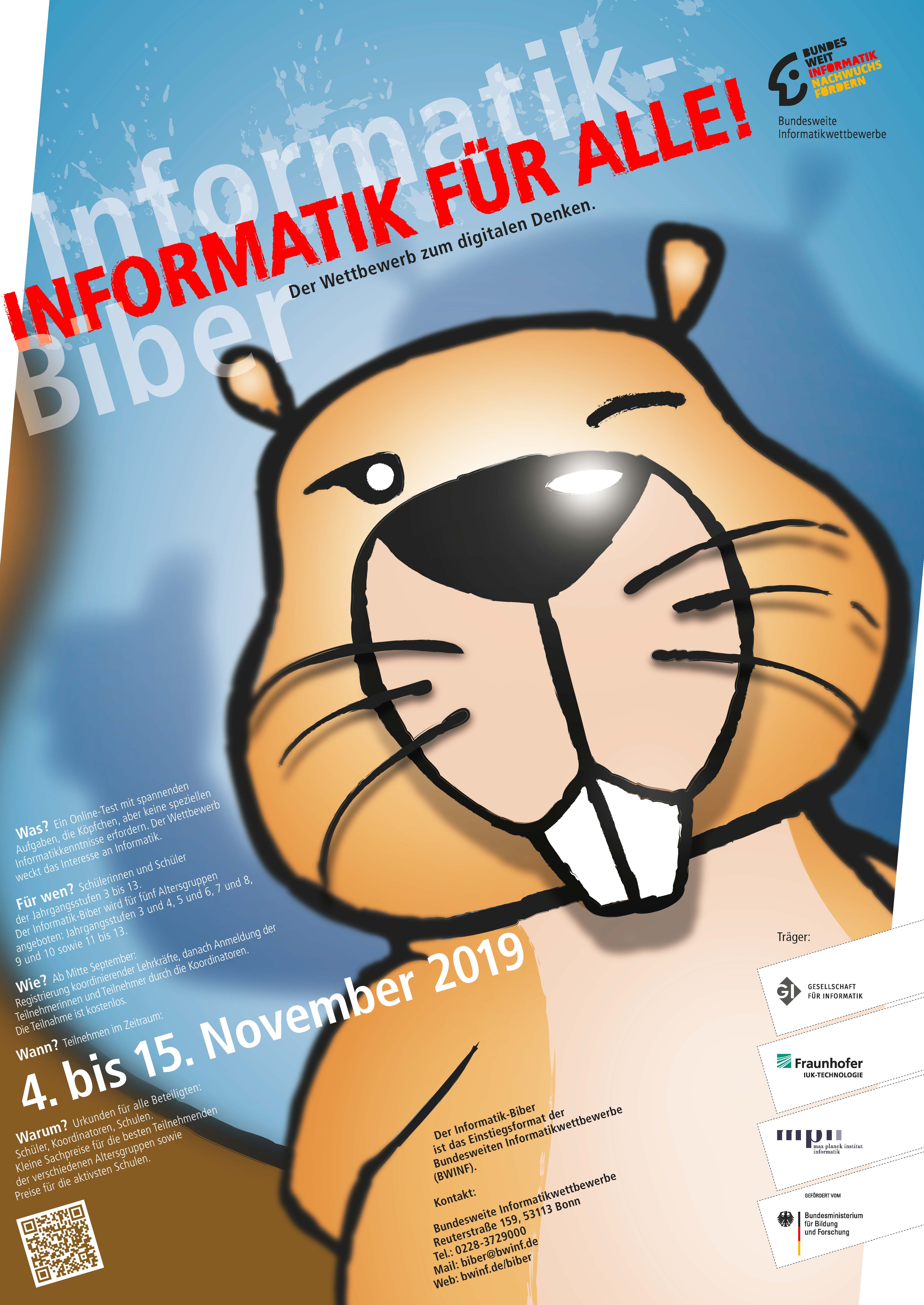 Informatik-Biber 2019: 4. bis 15. November