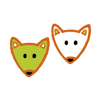 Zwei Fuchsköpfe als Symbol für den Jugendwettbewerb Informatik